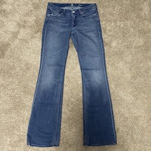 7 For All Mankind Blue Boot Cut Jeans